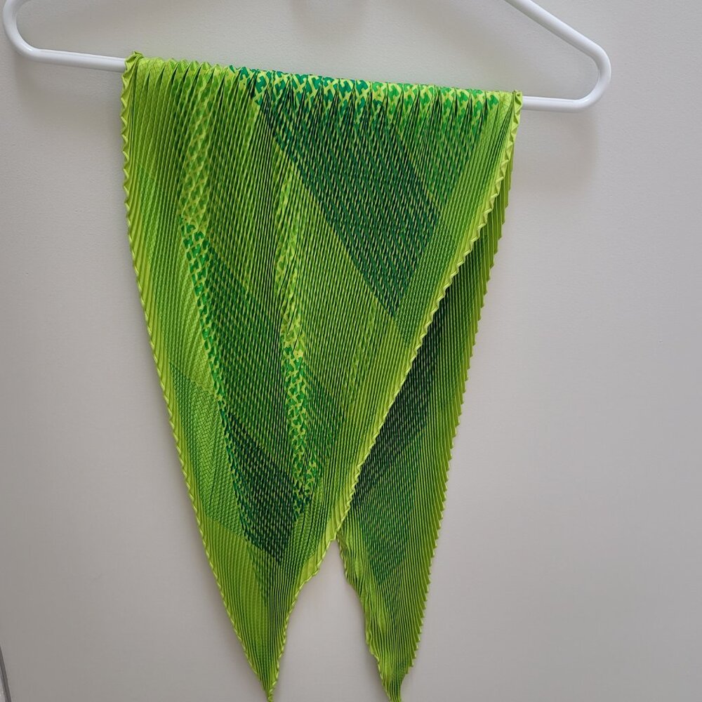 Hermes Pleated Silk Scarf